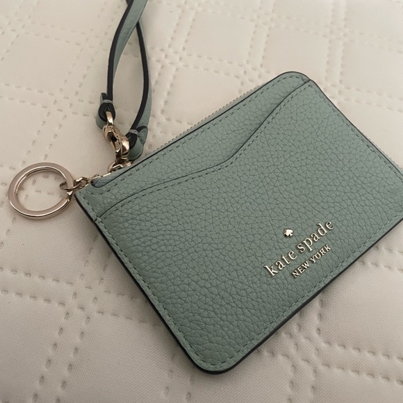 KATE SPADE LEILA PEBBLED leather cardholder wristlet - Picture 2 of 3